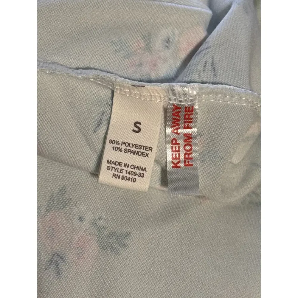 Laura Ashley Nightgown Floral Cotton Sleep Dress Short Sleeve Size Small